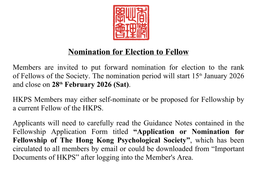 Nomination for Election to Fellow